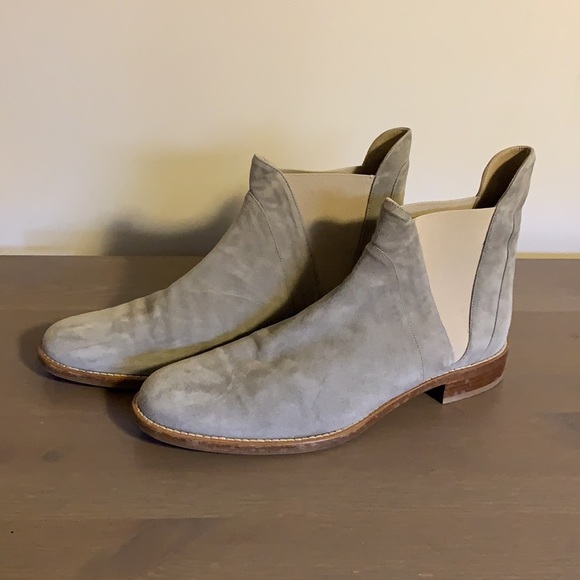 Panara Italy Grey Suede Ankle Booties - Women’s Size 37 - Picture 2 of 6